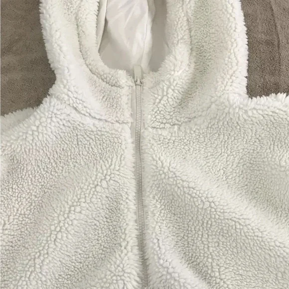Alo white Sherpa half zip hoodie jacket - Picture 4 of 4